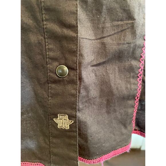 Vintage Tin Haul Women's Size Small Western Rodeo Shirt Tapered Fit Pearl Button - Picture 3 of 6